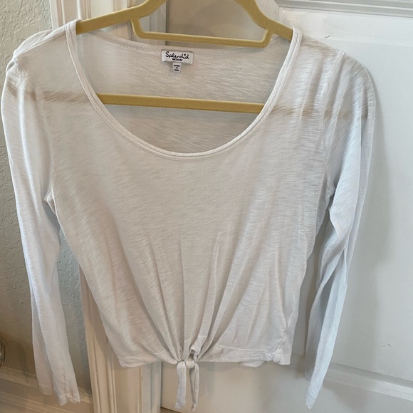 Splendid Buttery Soft Long Sleeve Knot-Front Top - Picture 2 of 3